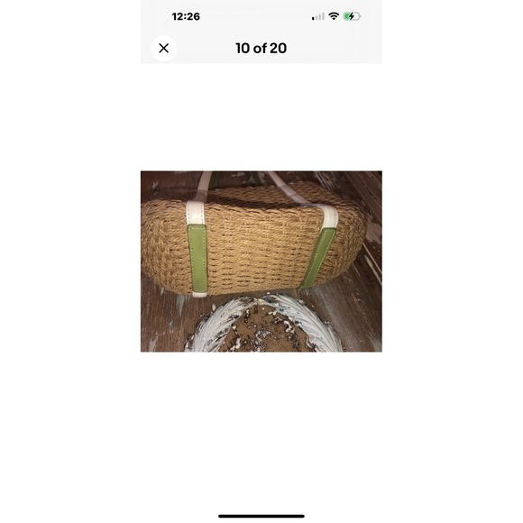 Brighton Bags Brighton Straw Shoulder Bag‎ with Leather Flower - Picture 7 of 9